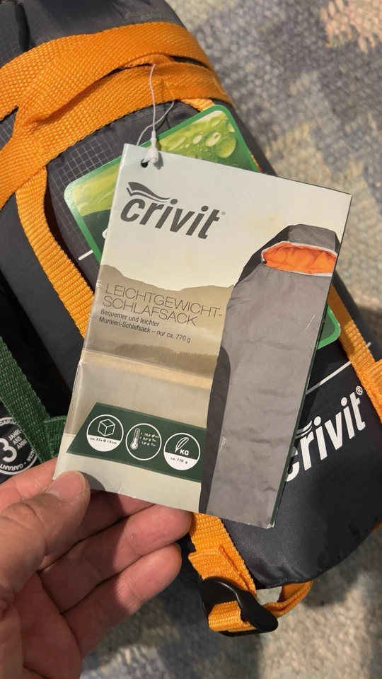 2x Crivit Leichtgewicht Mumien Schlafsack Camping ca. 76x220 770g - Bild 4 von 4