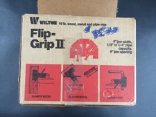 Vintage Wilton 594-2 Flip-Grip Vise 4" Jaw wood/metal