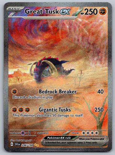 Great Tusk ex Holo Special IR SV01: Scarlet & Violet Base Set 246/198 NM