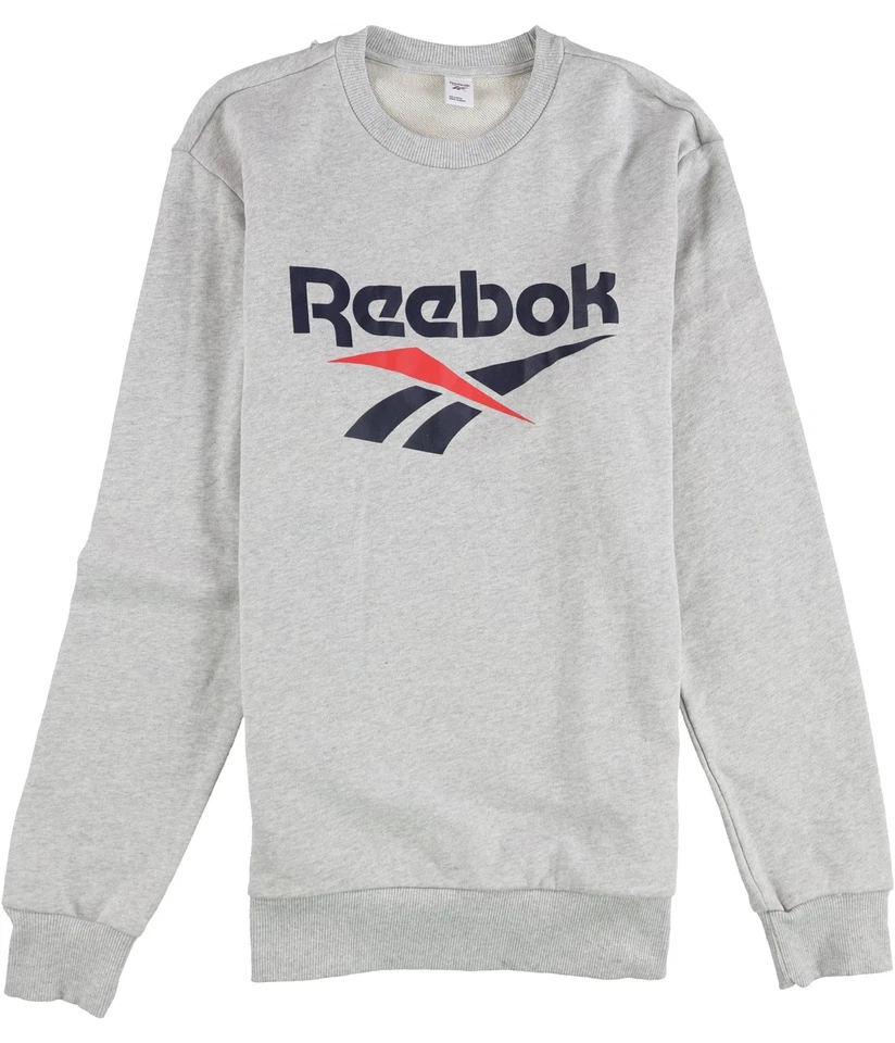 Reebok Mens Classic Vector Crew Sweatshirt, lgreyh, M