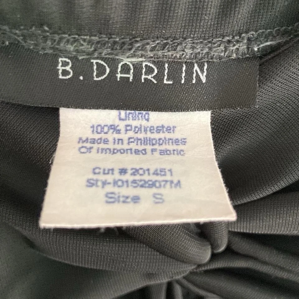 Vestido Formal Corto De Colección Y2K B. Darlin Negro Red Gasa En Capas Baile de graduación Foto 4 de 4