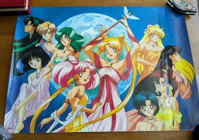 Pretty Soldier Sailor Moon Inner Senshi And Outer Senshi Poster Anime 1990s