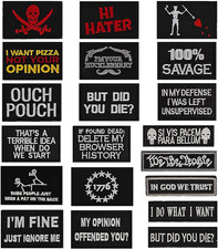 20 Pieces Patches Tactical Morale Embroidery Patches, Military Funny Patch Full