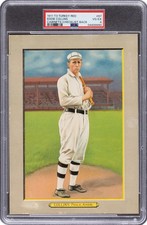 1911 T3 TURKEY RED CABINETS #87 EDDIE COLLINS CHECKLIST BACK HALL OF FAMER PSA 4