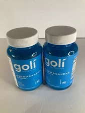 LOT of 2 BOTTLES Goli Nutrition Ashwagandha Gummies - 120 Count EXP 10/26