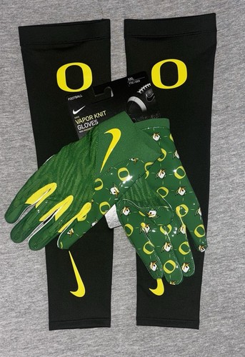 SET für ashmitc_36 - Nike 2XL Oregon Ducks PE Vapor Knit Handschuhe & 2 Arm Ärmel