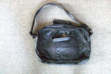 Vintage "Mercedes Benz Black Leather 13' x 18" Tote / Shoulder Bag" Embroidered