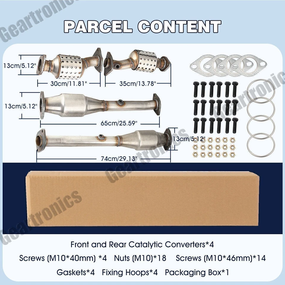 Juego de convertidor catalítico para Nissan Frontier Xterra Pathfinder 2005-2011 4,0 L Na Foto 4 de 4