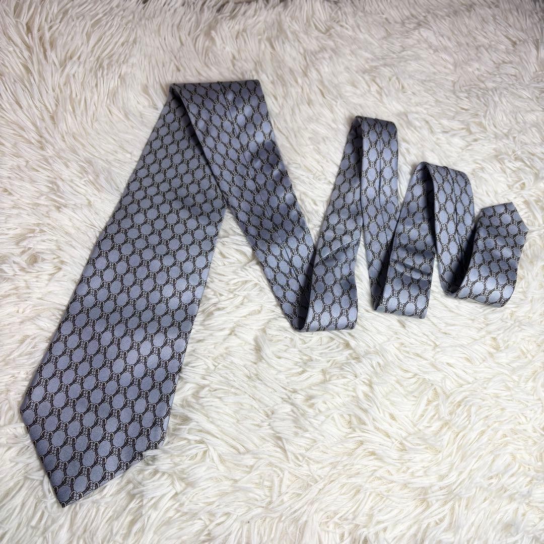 Gucci Necktie Tie 100% Silk All-over GG Pattern 3.7 inches From Japan thumbnail 4