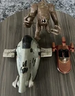 Vintage Star Wars Lot Used. Slave 1 Ship, Luke’s Speeder, Rancor. No Boxes