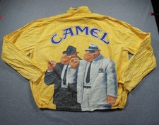 Vintage Camel Cigarette Jacket Mens XLarge Yellow Tyvek Ultra Thin Lightweight