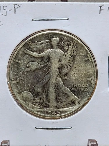 1945-P Walking Liberty Half Dollar Raw Fine