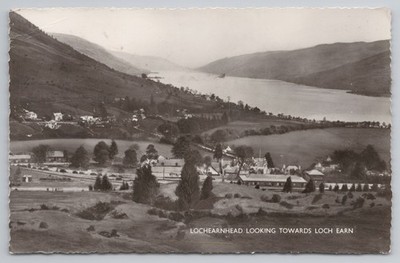 RPPC Lochearnhead Blick auf Loch Earn Scotland M&L National Series