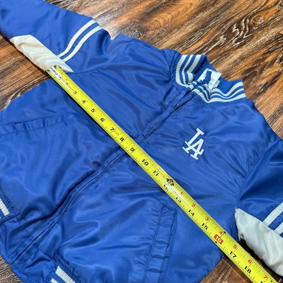 Vintage LA Dodgers MLB Kids Size 7 Jacket / Coat Zip Chalkline Youth Majestic - Image 3 of 4