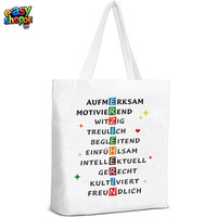 Stoffbeutel Erzieherin 40X35Cm Baumwolltasche Abschiedsgeschenk Kindergarten