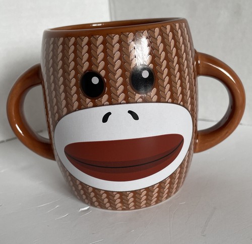 Galerie Doppelseitige Doppelgriff Socke Monkey 14 Unzen Keramik Kaffee/Teetasse/Becher - Bild 6 von 9