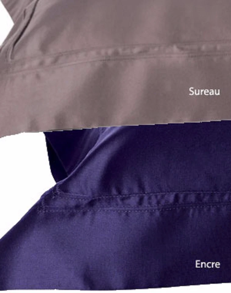 Yves Delorme Triomphe Taupe Euro Shams Par Sólido Sureau Algodón Satén París NUEVO Foto 2 de 4