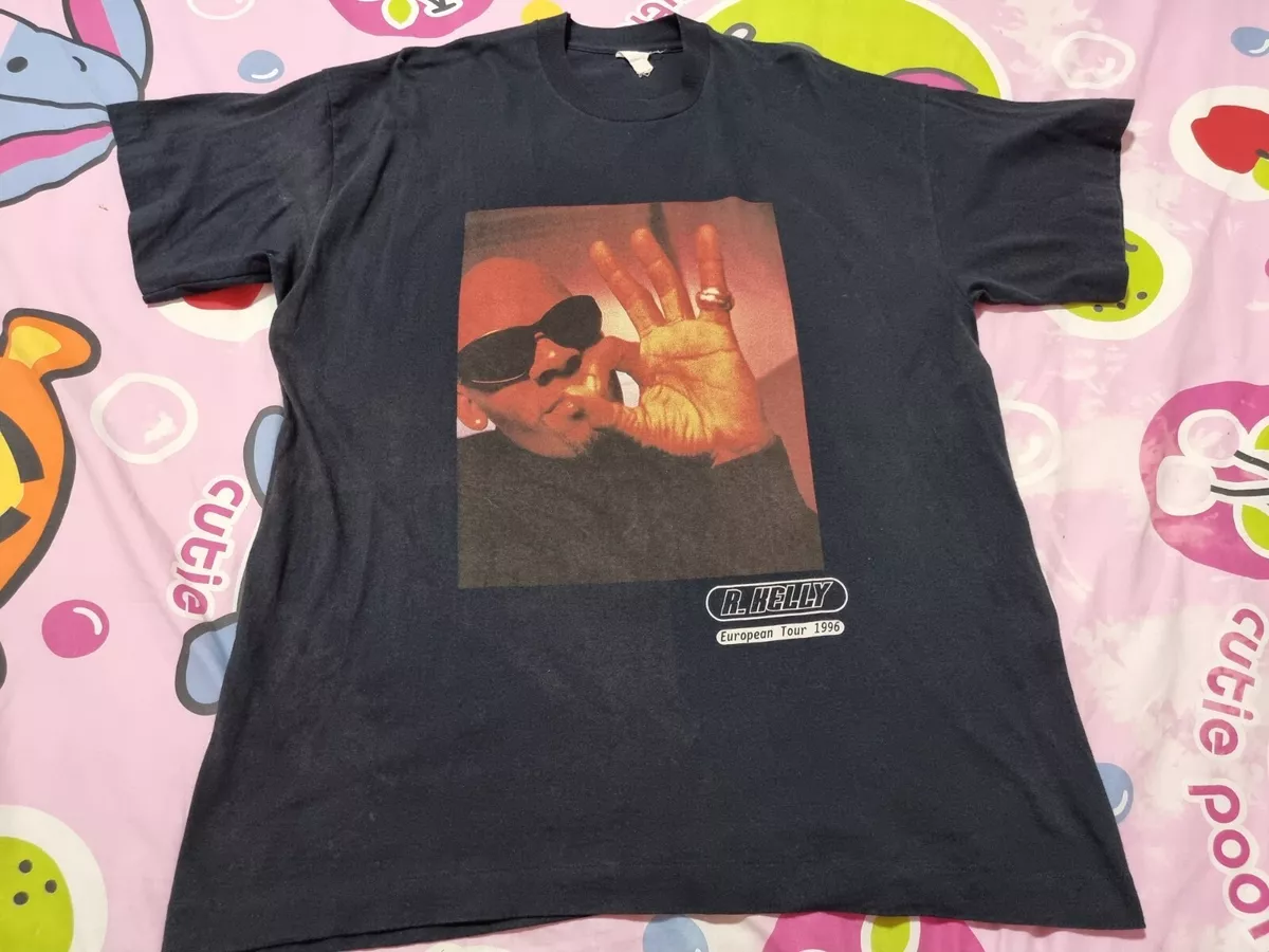 vintage 90s t-shirt R.KELLY. European tour 1996 Hip Hop. Aaliyah