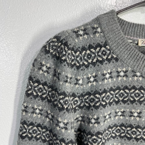 FAHERTY Highland Fair Isle Puff Sleeve Sweater Womens Small Merino Wool Blend - Picture 9 of 12