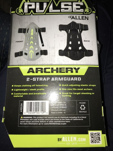 Allen Pulse  2-Strap Bow Archery Arm guard Grey New lot of 2 - Picture 3 of 3