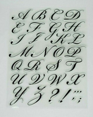 Elegant Font Alphabet + More Clear Acrylic Stamps *UK Seller, Fast Post* 0Z  | eBay