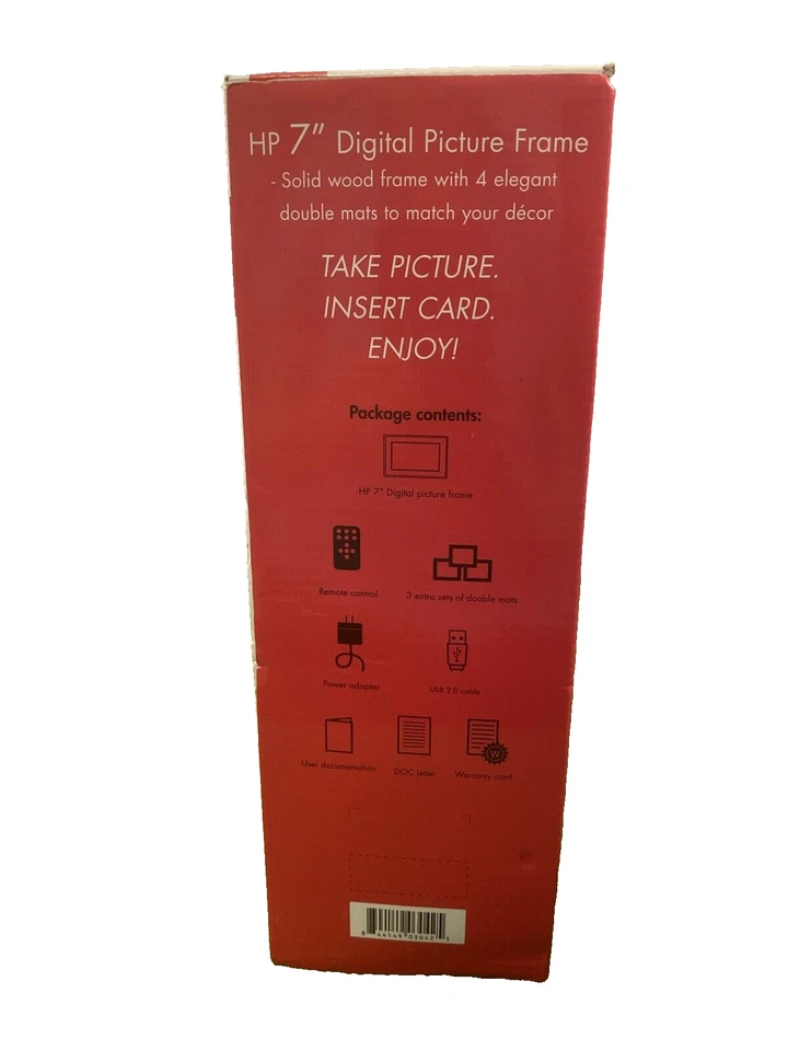 NEW HP 7" Solid Wood Digital Picture Frame w/ Remote df780a2 512 MB Memory - Image 2 of 4