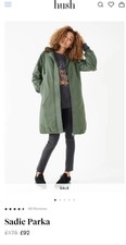 Hush Sadie Parka Coat Size 16 Brand New