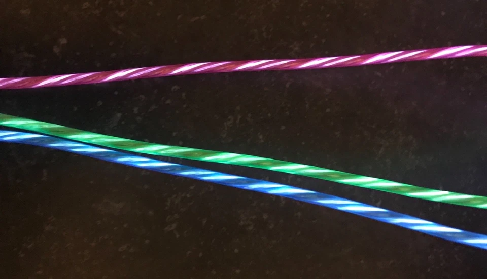 Cargador Cable Carga USB LUZ LED CANDY FLOW PARA IPhone 7 8 x 5s 5c 6 plus Foto 3 de 4