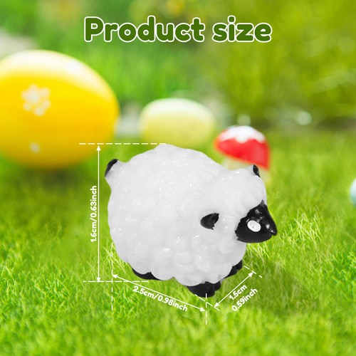40Pcs Miniature Sheep Figures Resin Mini Garden Sheep Realistic Sheep Cake weIFv - Picture 6 of 11