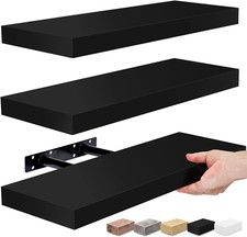 3pcs Floating Shelves for Wall, Bathroom Shelves Wall Mounted - Kitchen, Bedroom