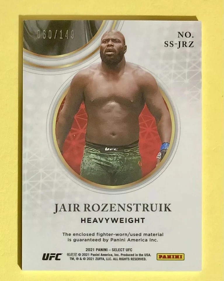 2021 Panini Select UFC - Select Swatches #SS-JRZ - Jair Rozenstruik /149 - Image 2 of 2