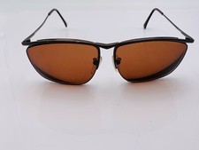 Vintage Hi-Tech 42 Brown Metal Oval Half-Rim Sunglasses Japan FRAMES ONLY