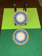 PTS International Sanibel EUC Saucer Set of 2 *Chip on Underside*