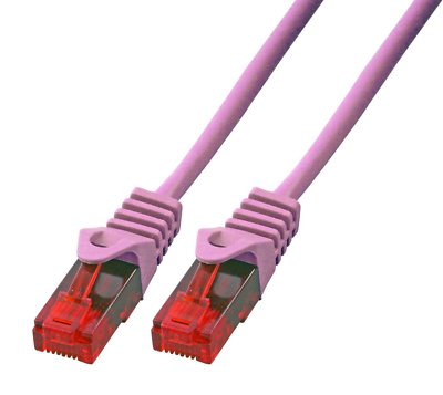 BIGtec 10m LAN Kabel Gigabit Ethernet Netzwerkkabel Patchkabel DSL magenta