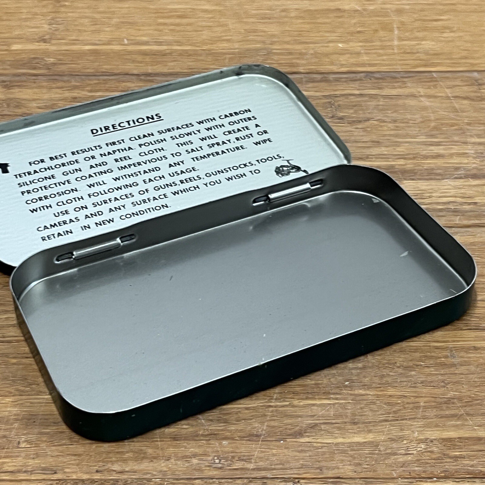 Outers Silicone Gun & Reel Cloth Vintage Tin Box No. 420 MINTY W/ Cloths eBay