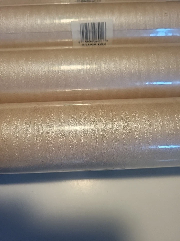 Norwall Wallpaper 5 Rolls Retro Pattern Vinyl NOS Creamy Pearl Beautiful Mint - Image 2 of 4