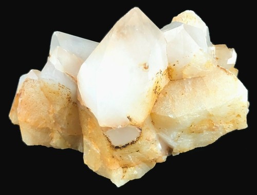 Muestra de roca de cuarzo cristalino del condado de Mariposa CA #1 melocotón heulandita con estilbita - Imagen 6 de 8