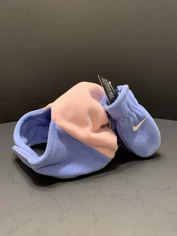 NIKE Bebé Bebé Polar Sombrero Mitones Conjunto Rosa Azul 2 Piezas Nuevo con Etiquetas Foto 4 de 4