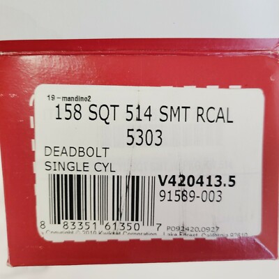 Kwikset 158SQT-514 Halifax Single Cylinder Deadbolt with Smartkey Technology