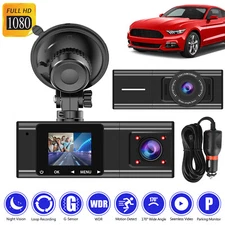 HDR 1080P Dual Lens Car DVR Dash Camera Front & Rear Video Recorder Night Vision