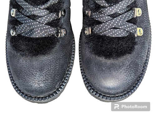 J.CREW BLACK Nordic SHEARLING Lined Classic SUEDE Hiking Boots US Sz 7 EU 38 - Picture 8 of 18