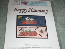 RARE NEW VEEANDCO "HAPPY HAUNTING" HALLOWEEN Cross Stitch CHART PACK 2010