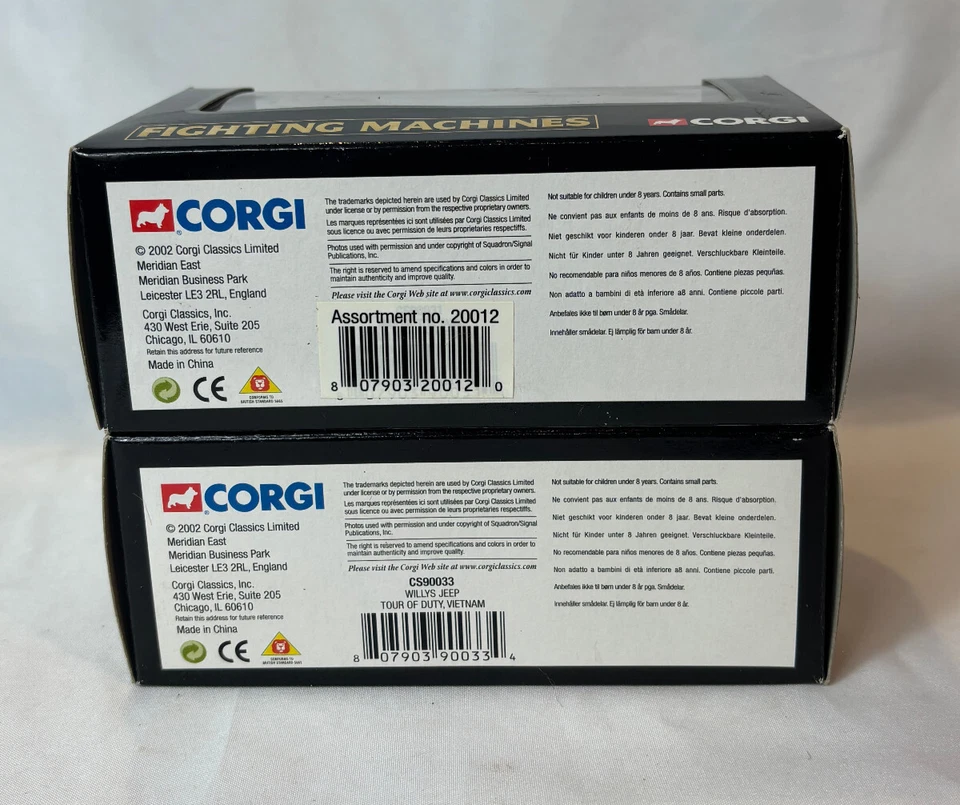 Corgi Showcase Fighting Machines Vietnam M48-A3 2002 tanque Patton Willys 1/4 tonelada Foto 2 de 4