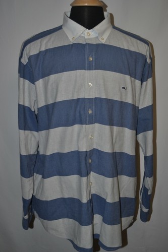 Vineyard Vines Herren Slim Fit Langarm Wal Hemd Größe 2XL