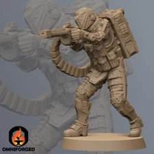 Cyberpunk Commando Elijah Miniature 3D Printed Resin Mini Proxy