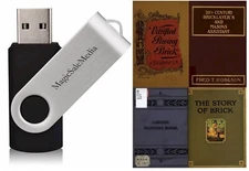 125 Old Books on Bricklaying Plastering Masonry Work Stone Cutting laying on USB