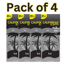 Palm Tree-Shaped Hanging Air Freshener, Pack of 4 - Ice Scent, Long-Lasting