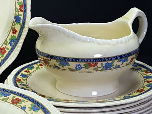 Vintage Unmarked Pottery Ivory Part Dinner Set - Picture 3 of 6