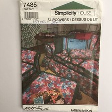 Simplicity 7485 Loose Cover Chair Stool Cushion Sofa Couch New Uncut Pattern
