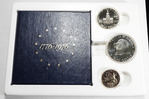 1976-S Silver Proof Bicentennial 3 Coin Set in Box (423) - Picture 2 of 4